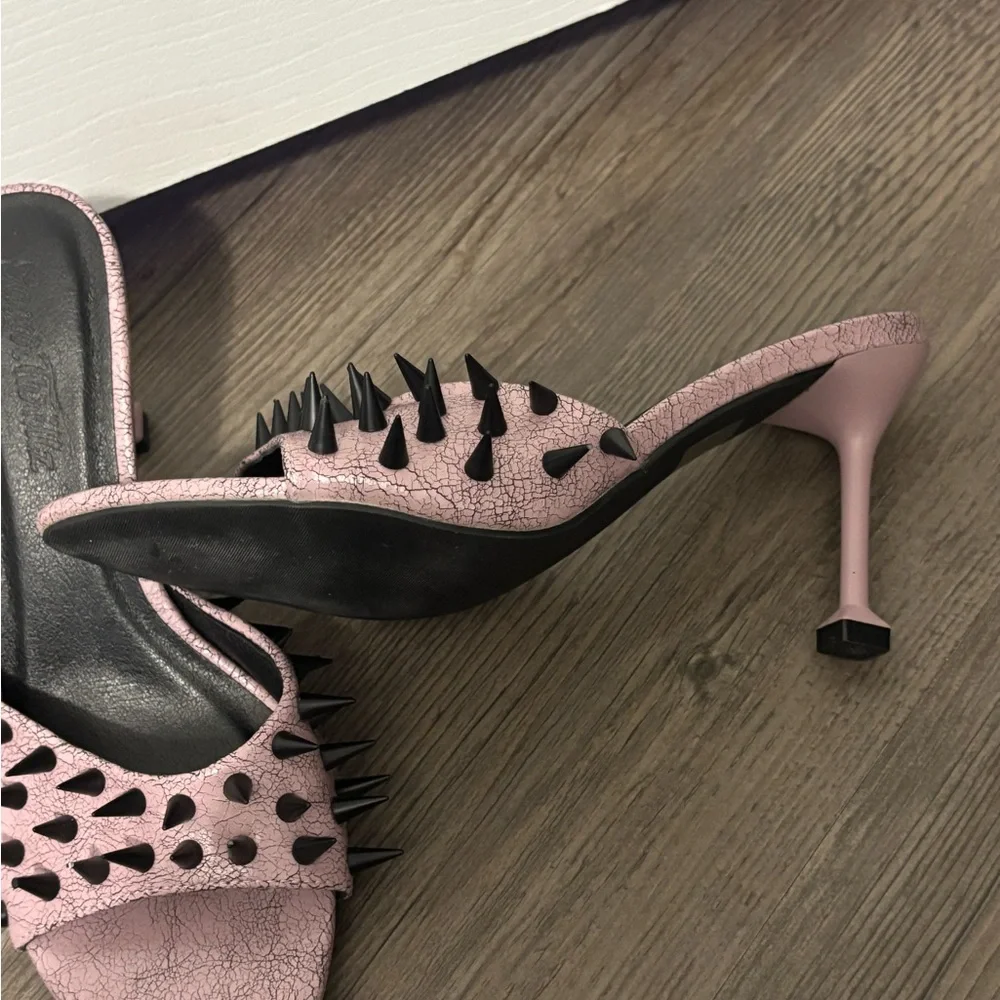 Dolls Kill / Sugar Thrillz Lovestruck Edge Peep Toe Heels - Picture 7 of 10